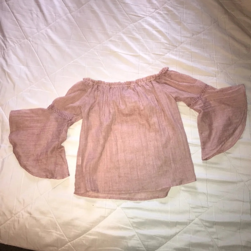 Rose Pink Off The Shoulder Blouse